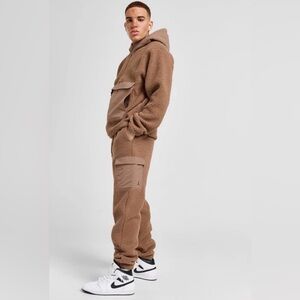 Nike Air Jordan High Pile Sherpa Jogging Suit Archaeo Brown Size Medium